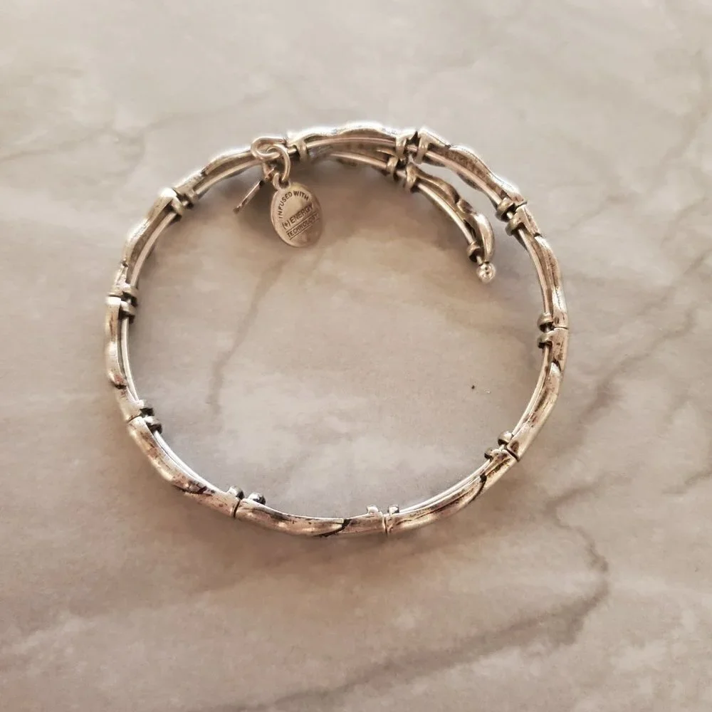 💕 Alex and Ani Vintage 66 Silver Beaded Expandable Bracelet 💕 - Picture 3 of 5